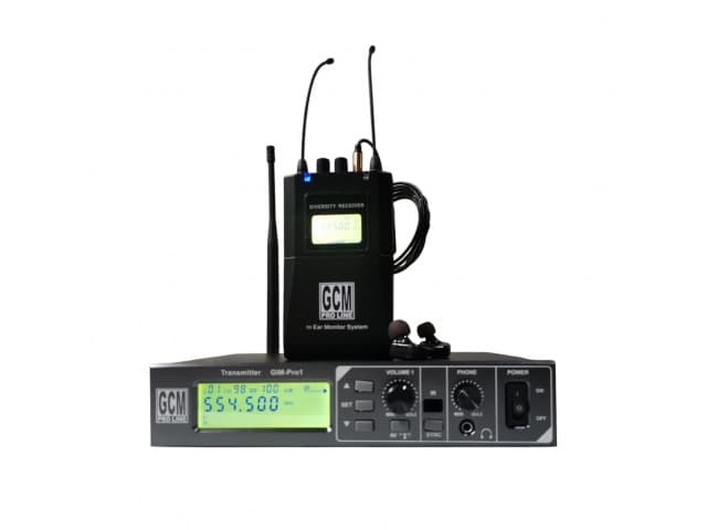 Destacado Sistema Profesional de monitoreo inalámbrico In Ear GIM-Pro1 Gracias a su transmisión de alta potencia (hasta 100mW) y su sistema True Diversity, olvidará las interferencias y las caídas de señal. Perfecto para giras profesionales y estudios de grabación